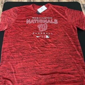 Washington Nationals Nike Dri-Fit  Short Sleeve Shirt Men's Red Size 3XL
